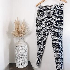 J. Mcalughlin Sydney Slim Fit Pants with Side Zip in Gold Black Size 4